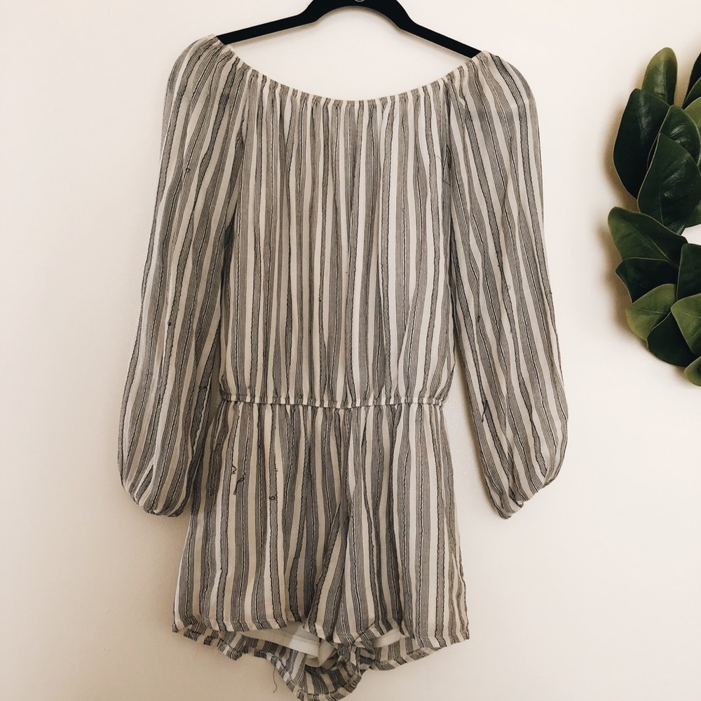 Nordstrom off the shoulder long sleeve romper